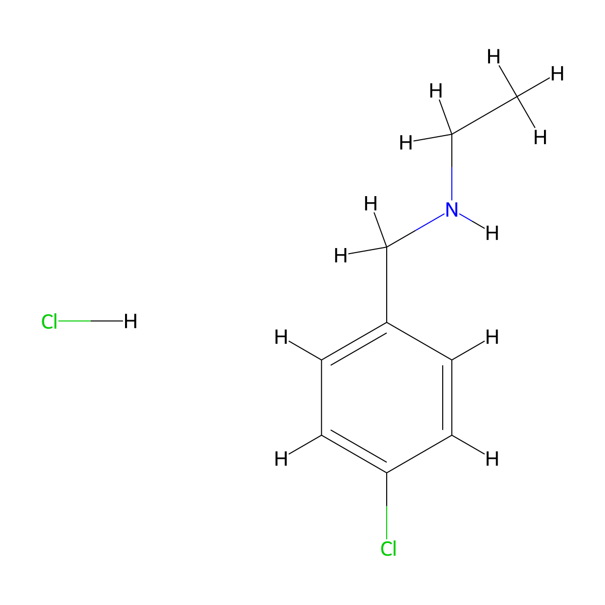 N-(4-chlorobenzyl)ethanamine hydrochloride molecular structure, CAS 102236-18-0