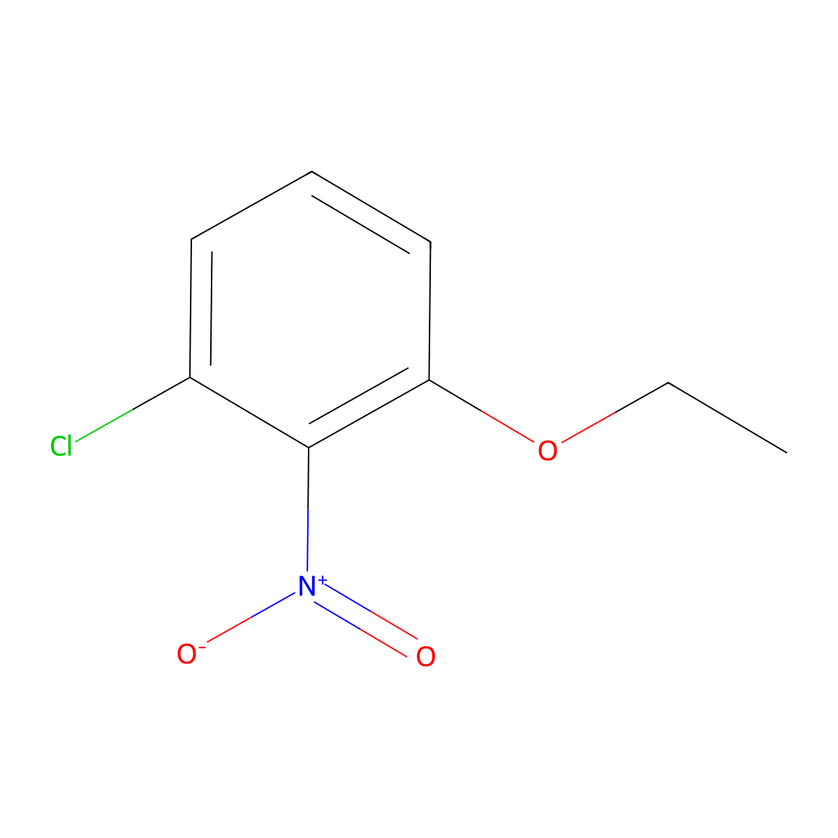 1-Chloro-3-ethoxy-2-nitrobenzene molecular structure, CAS 102236-23-7