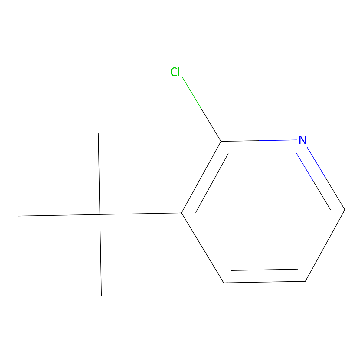 3-(Tert-butyl)-2-chloropyridine molecular structure, CAS 102236-58-8