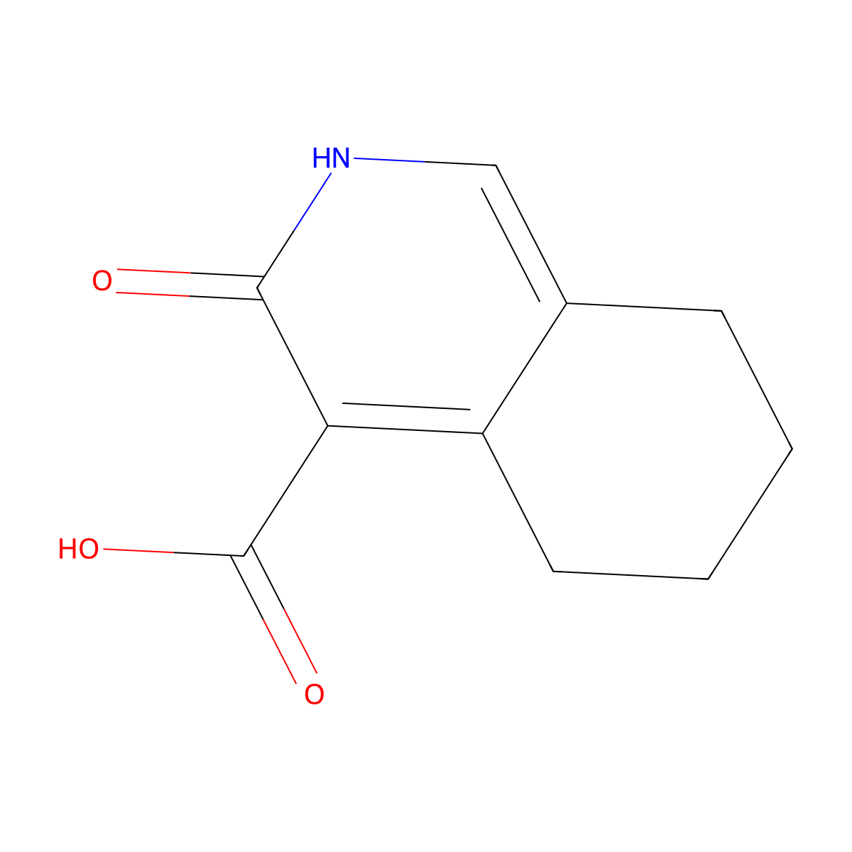 3-Hydroxy-5,6,7,8-tetrahydroisoquinoline-4-carboxylic acid molecular structure, CAS 102236-82-8