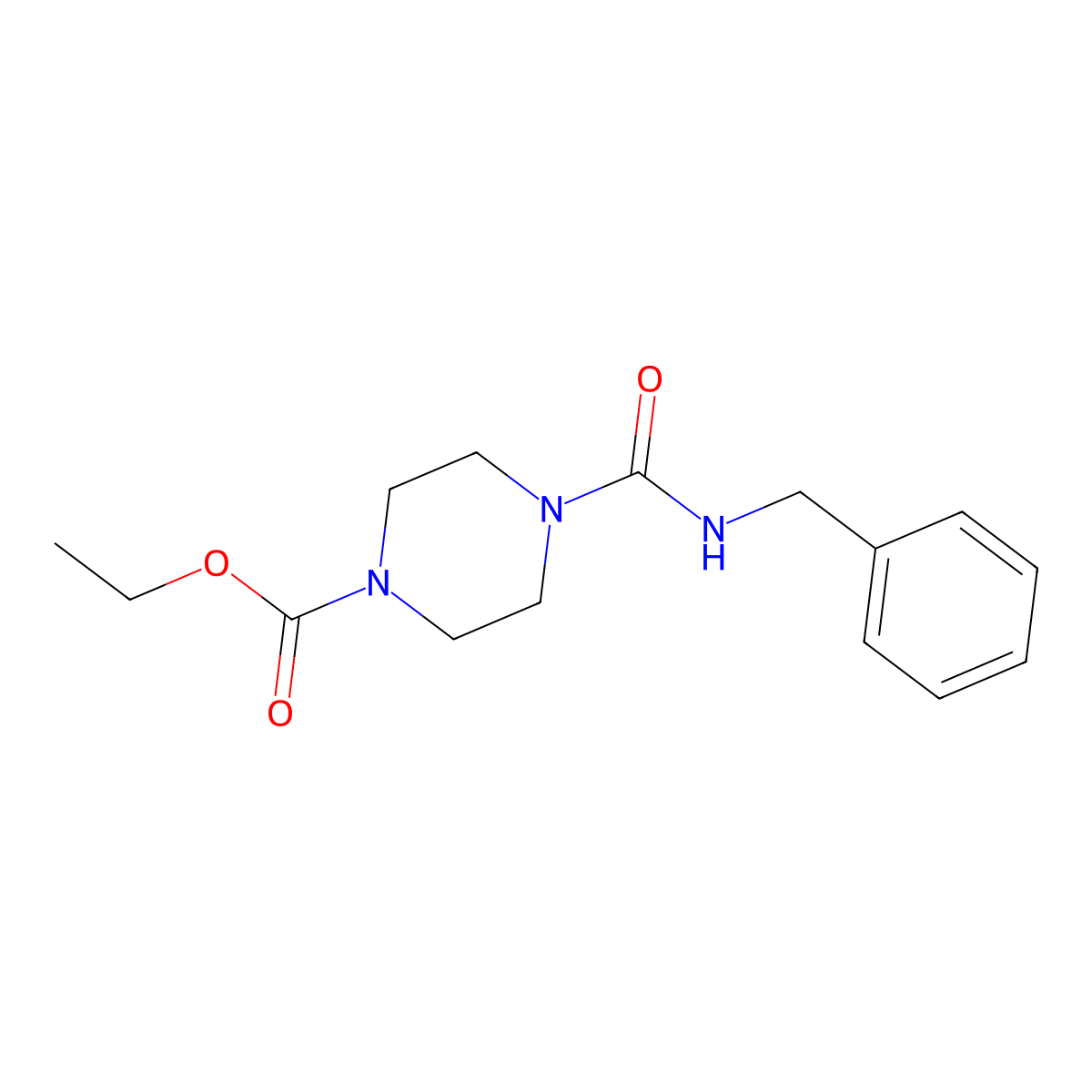 Ethyl 4-(benzylcarbamoyl)piperazine-1-carboxylate molecular structure, CAS 1022361-41-6