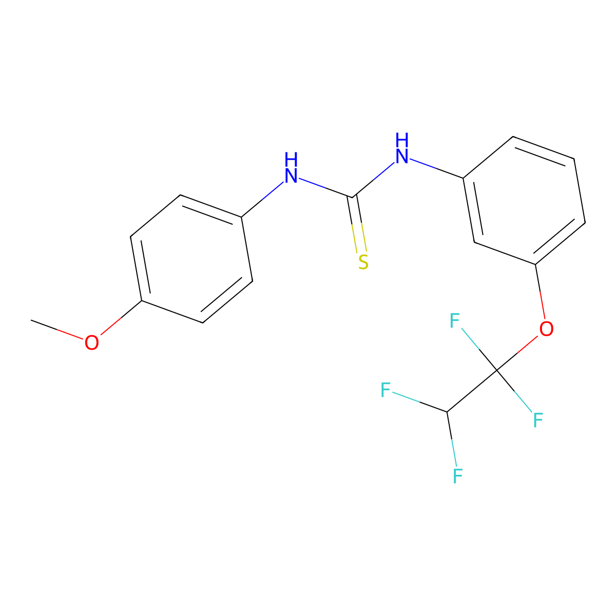 1-(4-Methoxyphenyl)-3-[3-(1,1,2,2-tetrafluoroethoxy)phenyl]thiourea molecular structure, CAS 1022362-83-9