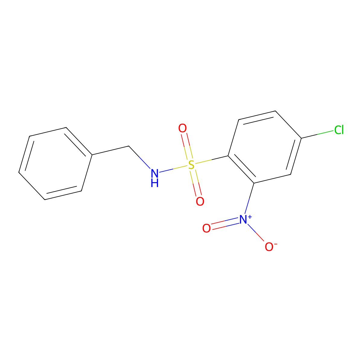 ((4-Chloro-2-nitrophenyl)sulfonyl)benzylamine molecular structure, CAS 1022363-24-1
