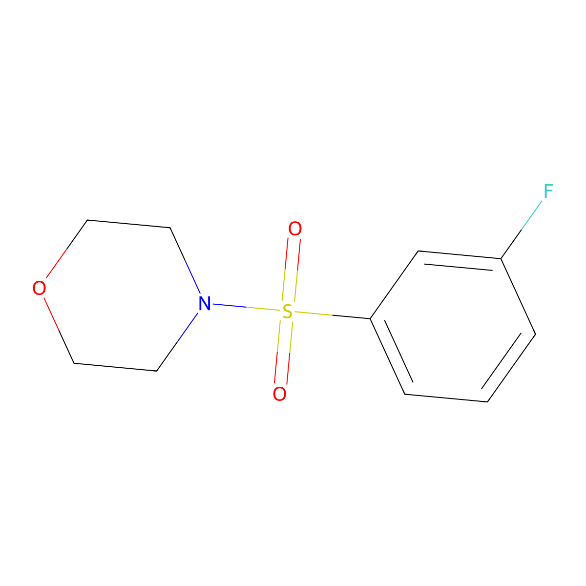 4-(3-Fluorophenyl)sulfonylmorpholine molecular structure, CAS 1022375-47-8