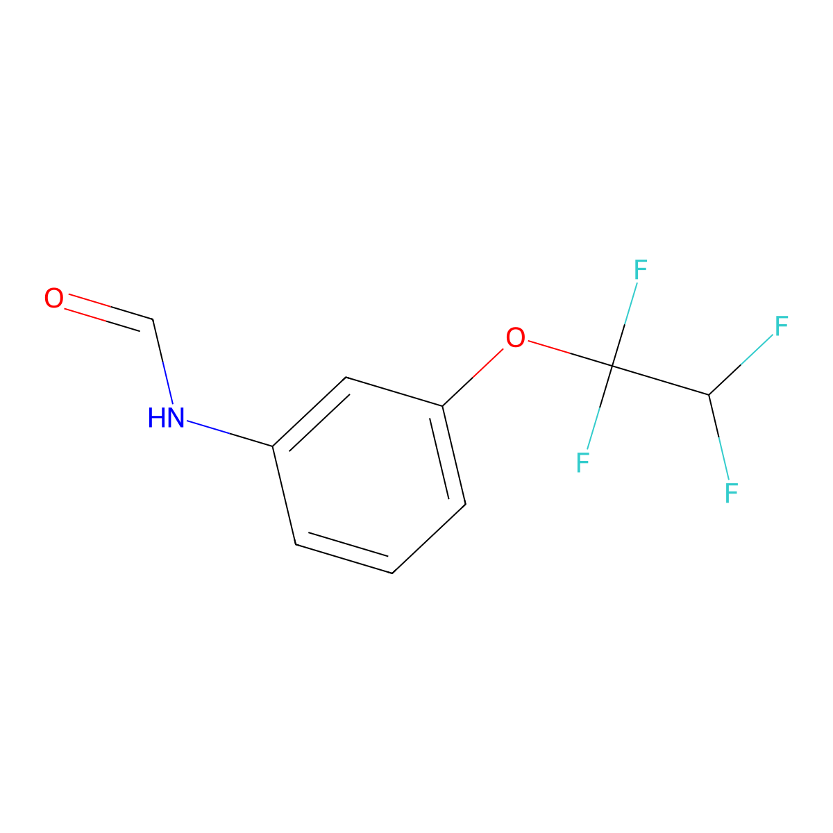 N-[3-(1,1,2,2-tetrafluoroethoxy)phenyl]formamide molecular structure, CAS 1022387-36-5