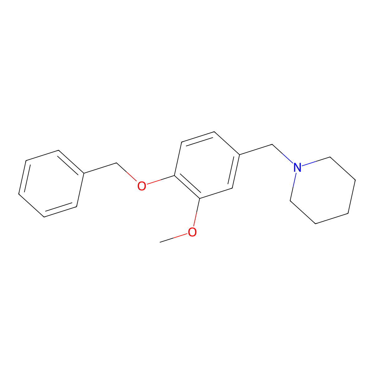 1-[4-(Benzyloxy)-3-methoxybenzyl]piperidine molecular structure, CAS 102239-57-6