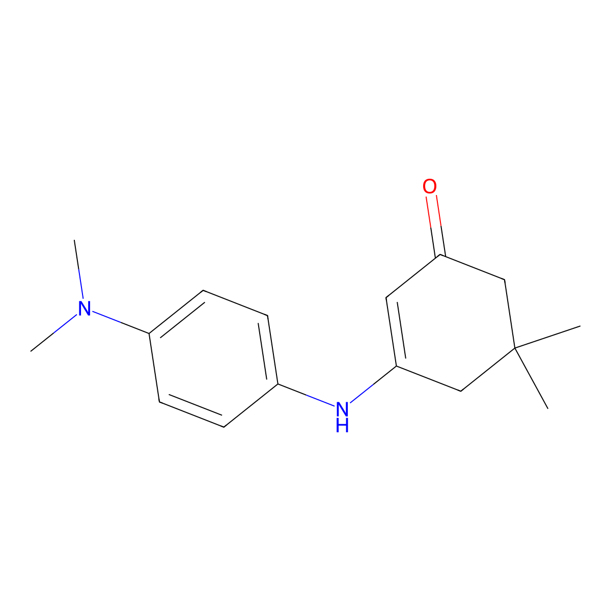 3-{[4-(Dimethylamino)phenyl]amino}-5,5-dimethylcyclohex-2-en-1-one molecular structure, CAS 1022391-08-7