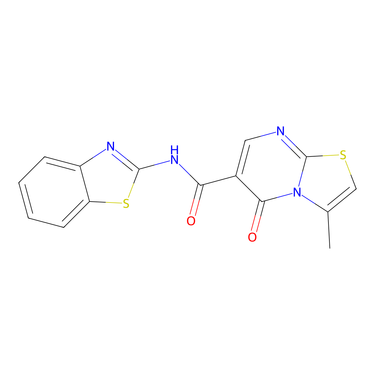 N-(1,3-benzothiazol-2-yl)-3-methyl-5-oxo-5H-[1,3]thiazolo[3,2-a]pyrimidine-6-carboxamide molecular structure, CAS 1022398-65-7