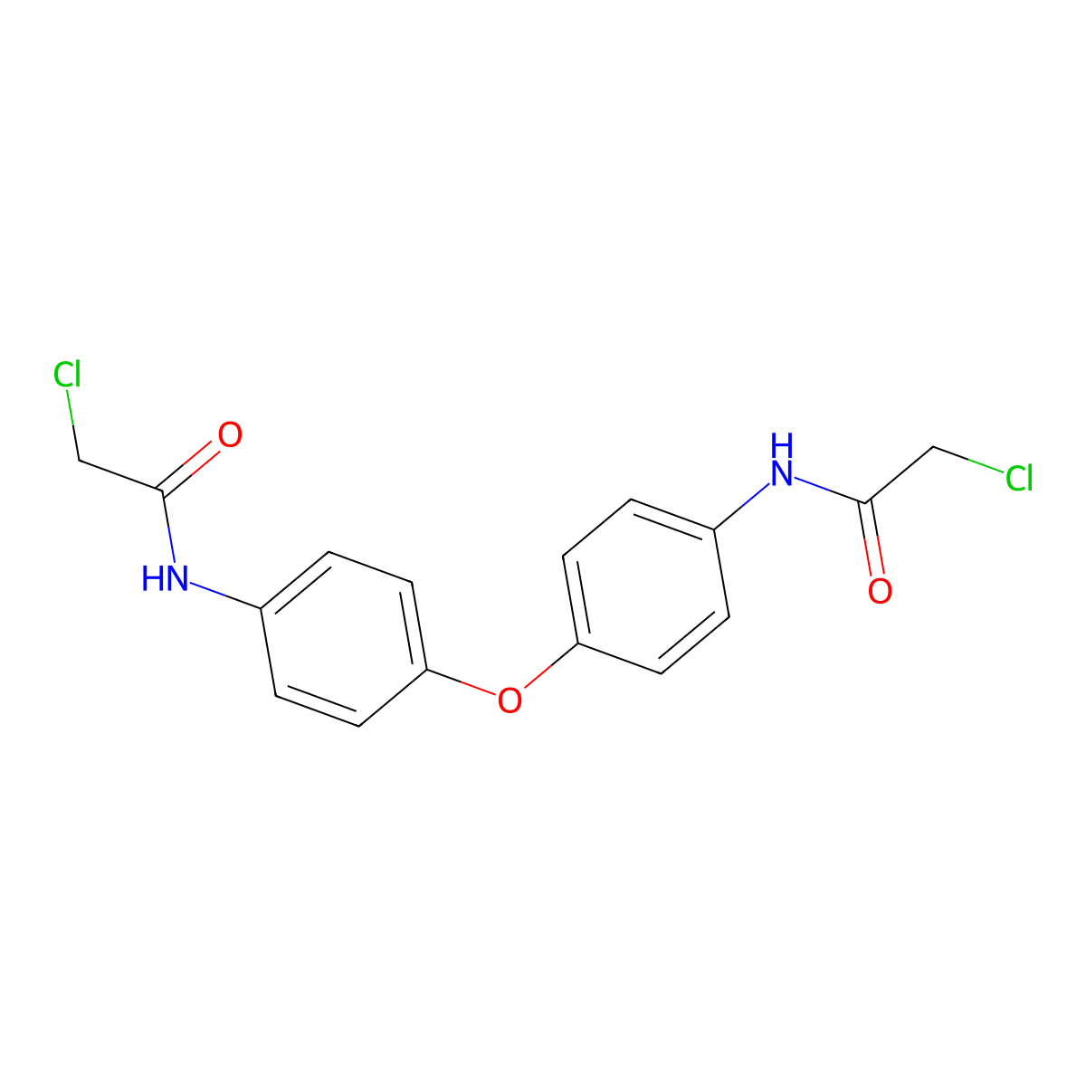 2-Chloro-N-(4-[4-(2-chloro-acetylamino)-phenoxy]-phenyl)-acetamide molecular structure, CAS 10224-03-0