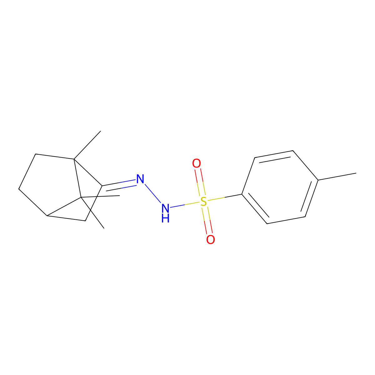 Camphor tosylhydrazone molecular structure, CAS 10224-32-5