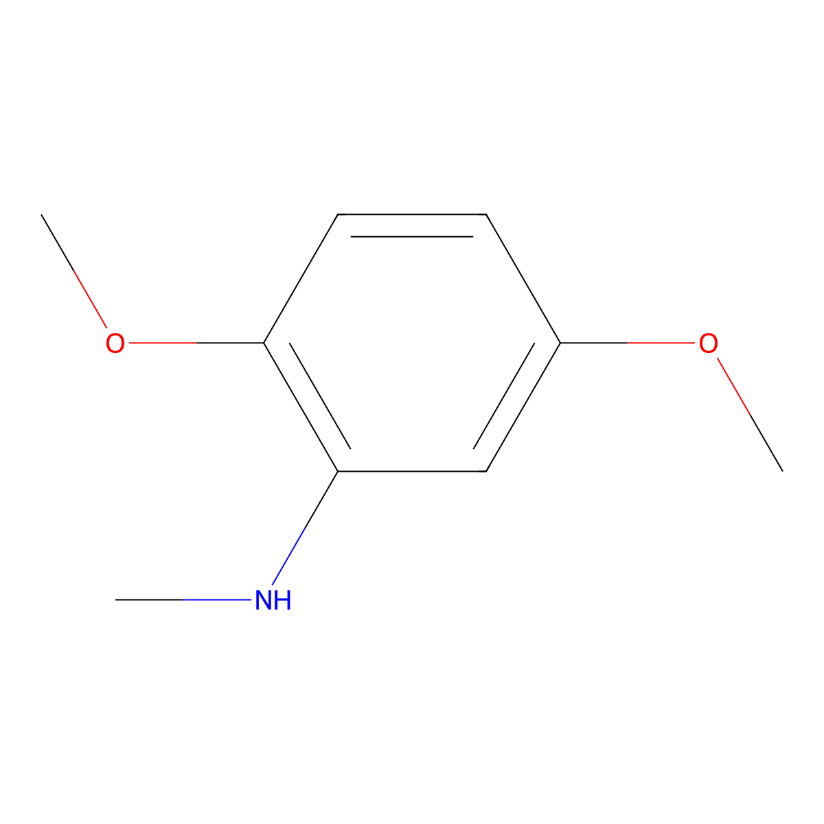2,5-Dimethoxy-N-methylaniline molecular structure, CAS 10224-66-5