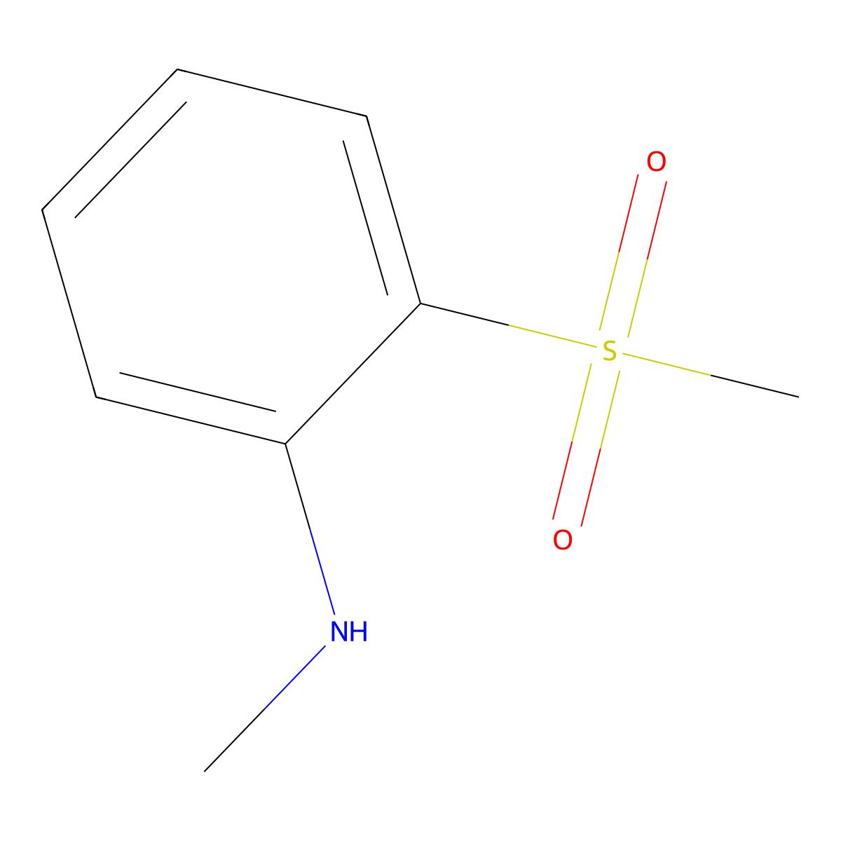 N-Methyl-2-(methylsulfonyl)benzenamine molecular structure, CAS 10224-69-8