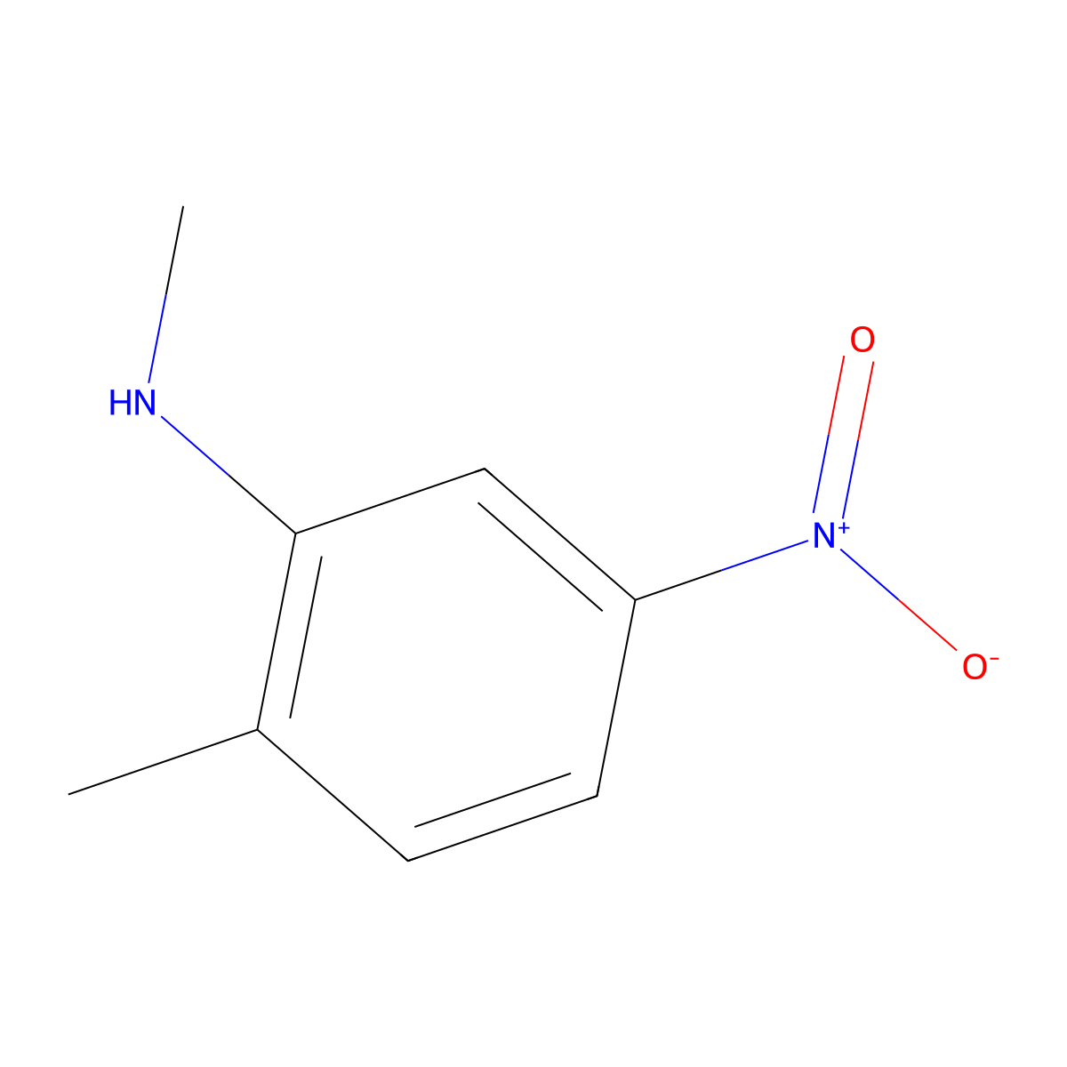 N,2-dimethyl-5-nitroaniline molecular structure, CAS 10224-71-2