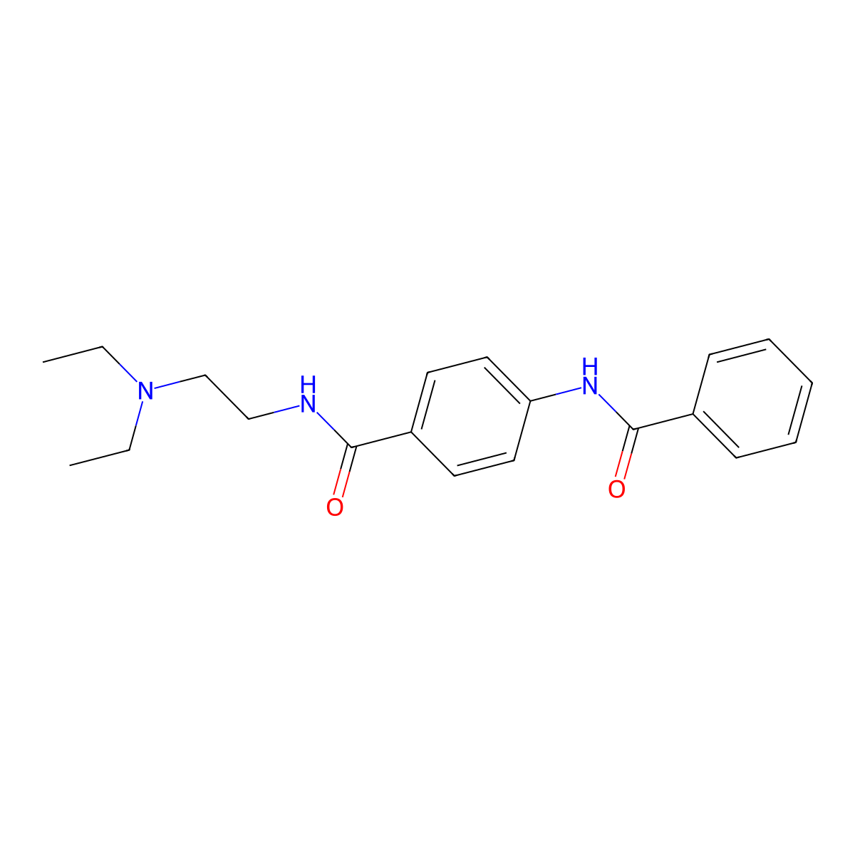 4-Benzamido-N-(2-(diethylamino)ethyl)benzamide molecular structure, CAS 102240-67-5