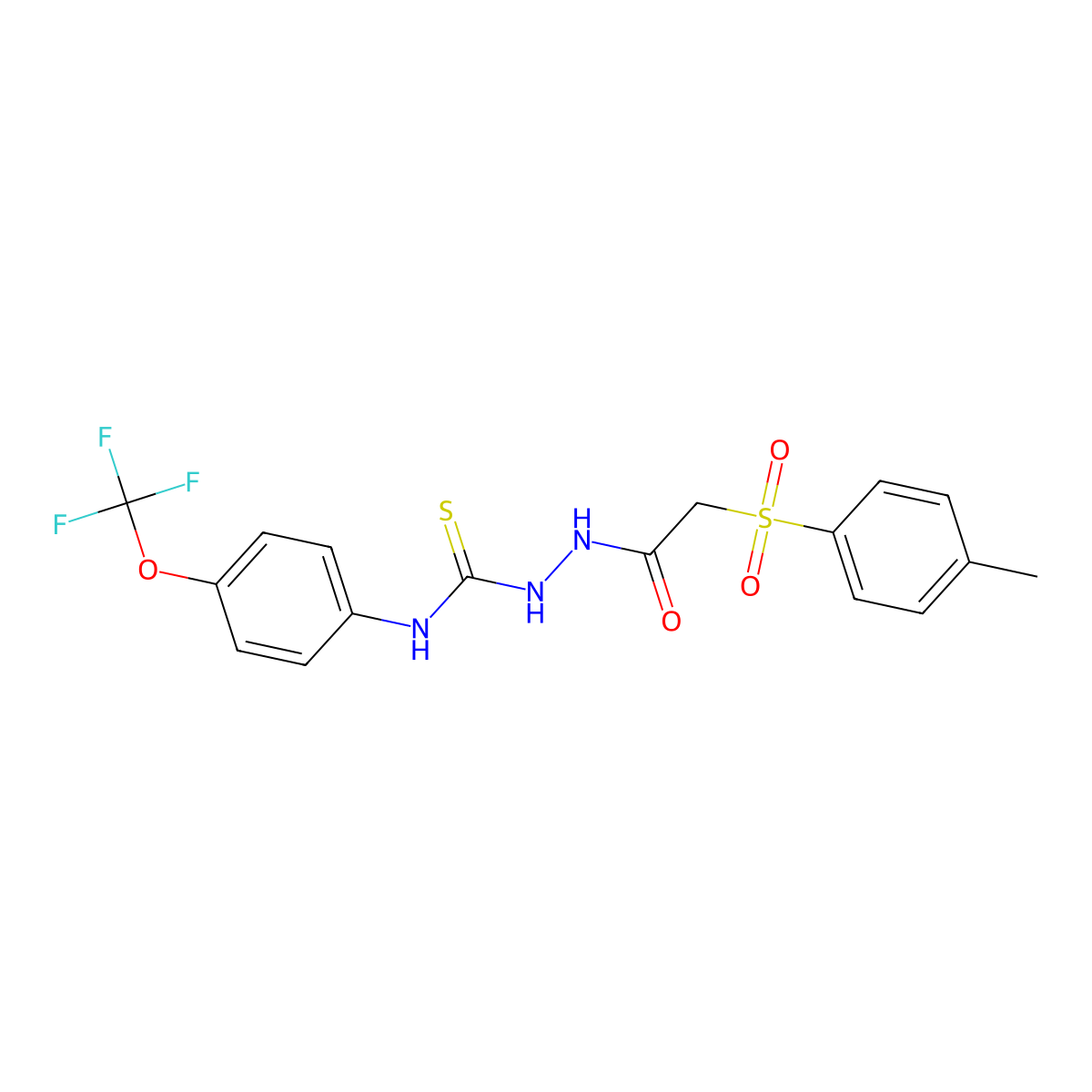 1-[[2-(4-Methylphenyl)sulfonylacetyl]amino]-3-[4-(trifluoromethoxy)phenyl]thiourea molecular structure, CAS 1022404-03-0
