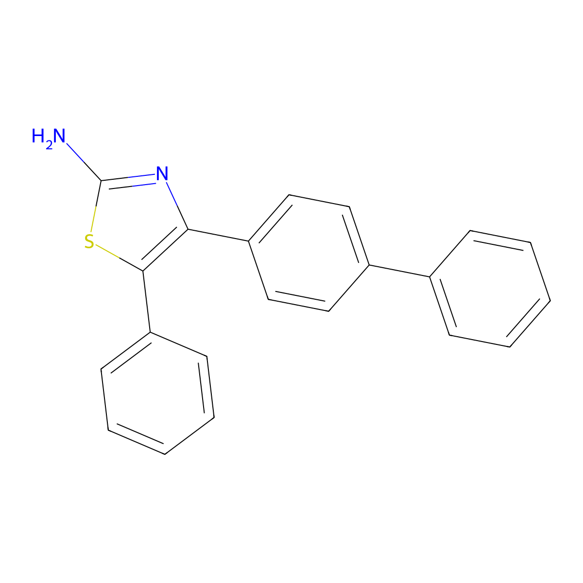 4-[1,1'-Biphenyl]-4-yl-5-phenyl-2-thiazolamine molecular structure, CAS 102241-70-3