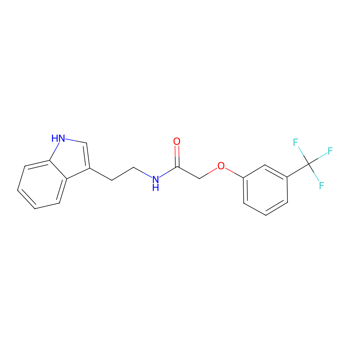 N-[2-(1H-indol-3-yl)ethyl]-2-[3-(trifluoromethyl)phenoxy]acetamide molecular structure, CAS 1022425-39-3