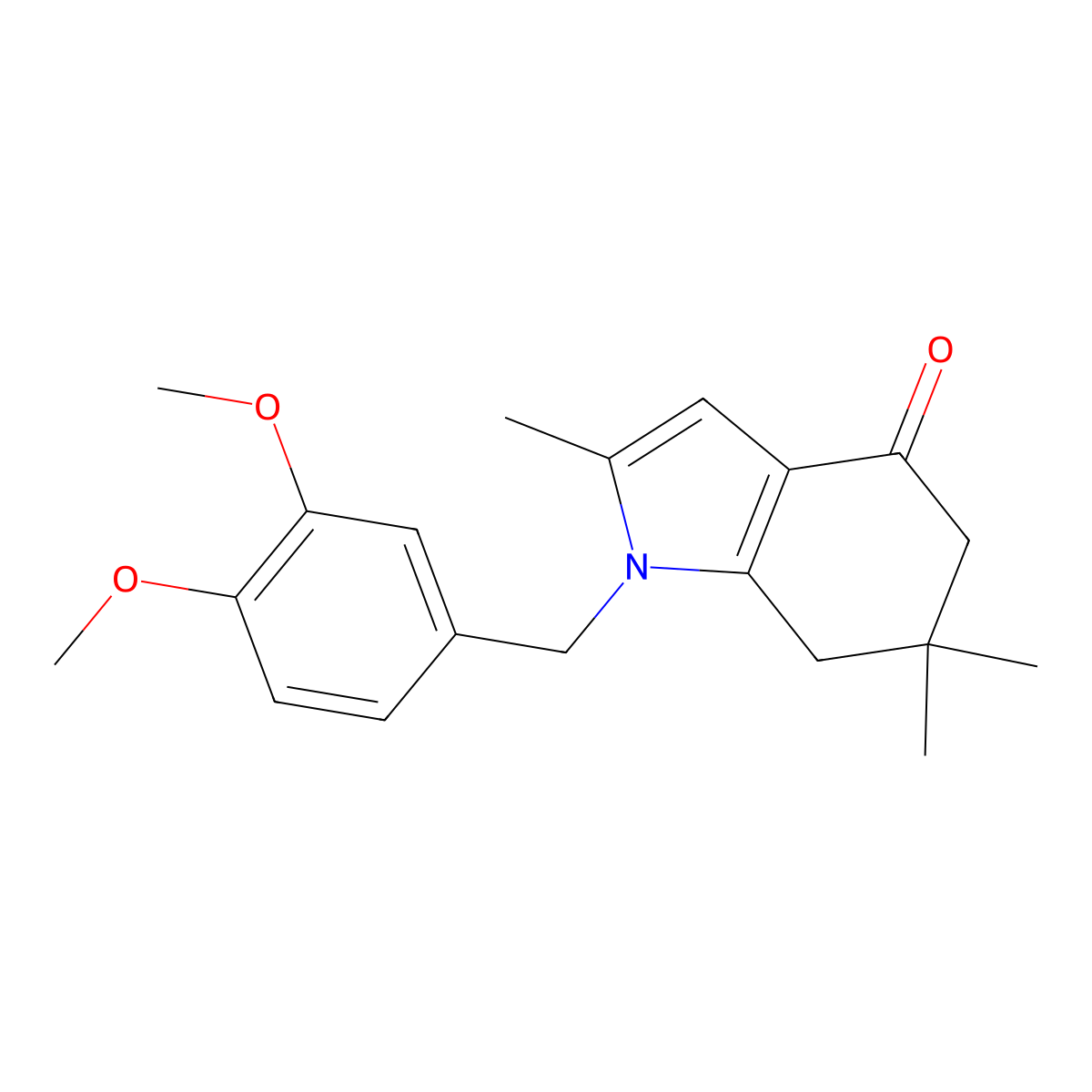 1-[(3,4-Dimethoxyphenyl)methyl]-2,6,6-trimethyl-5,7-dihydroindol-4-one molecular structure, CAS 1022427-22-0
