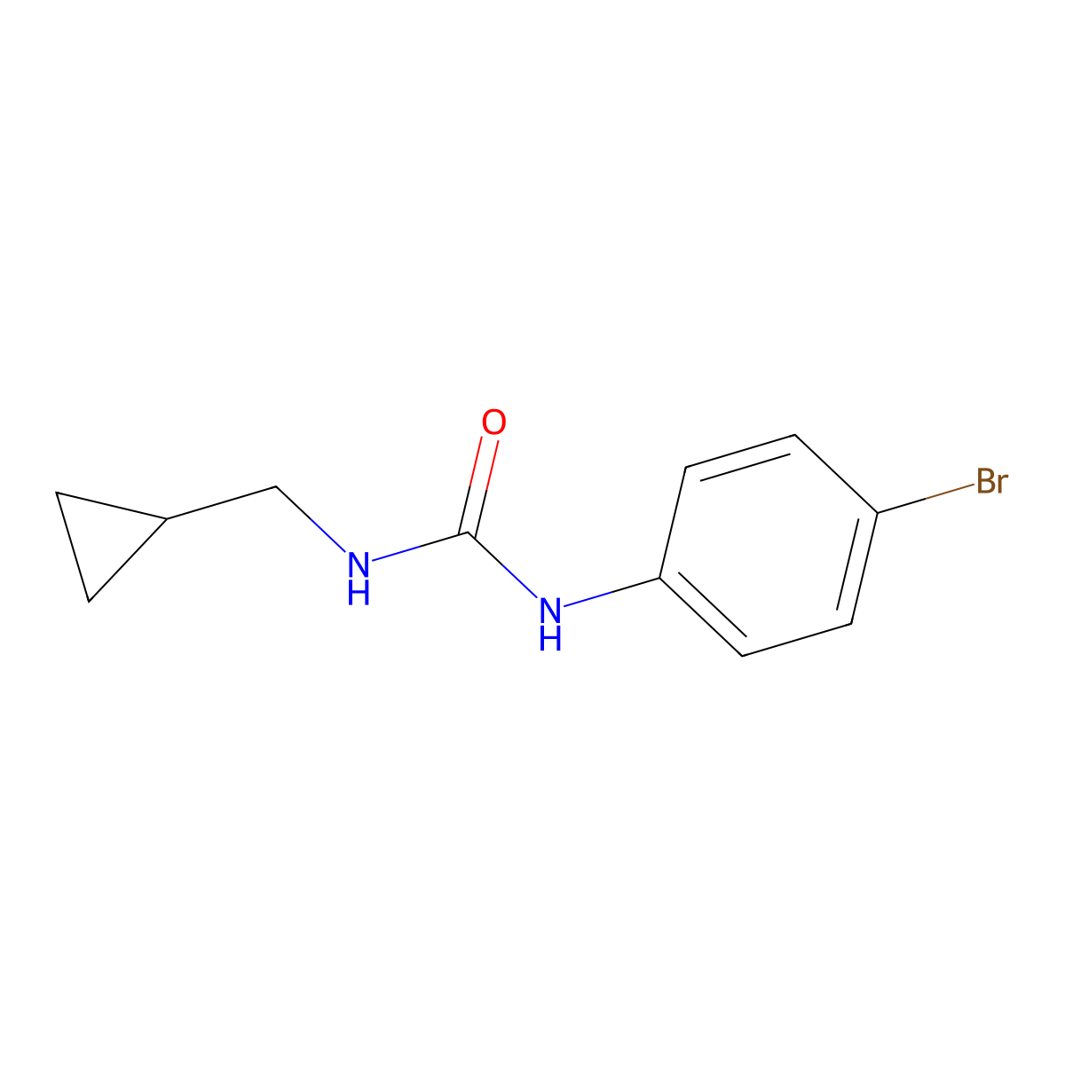 1-(4-Bromophenyl)-3-(cyclopropylmethyl)urea molecular structure, CAS 1022434-07-6