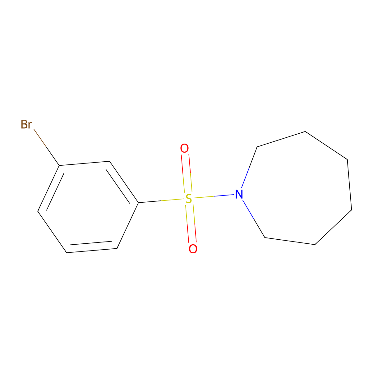1-(3-Bromophenyl)sulfonylazepane molecular structure, CAS 1022438-79-4