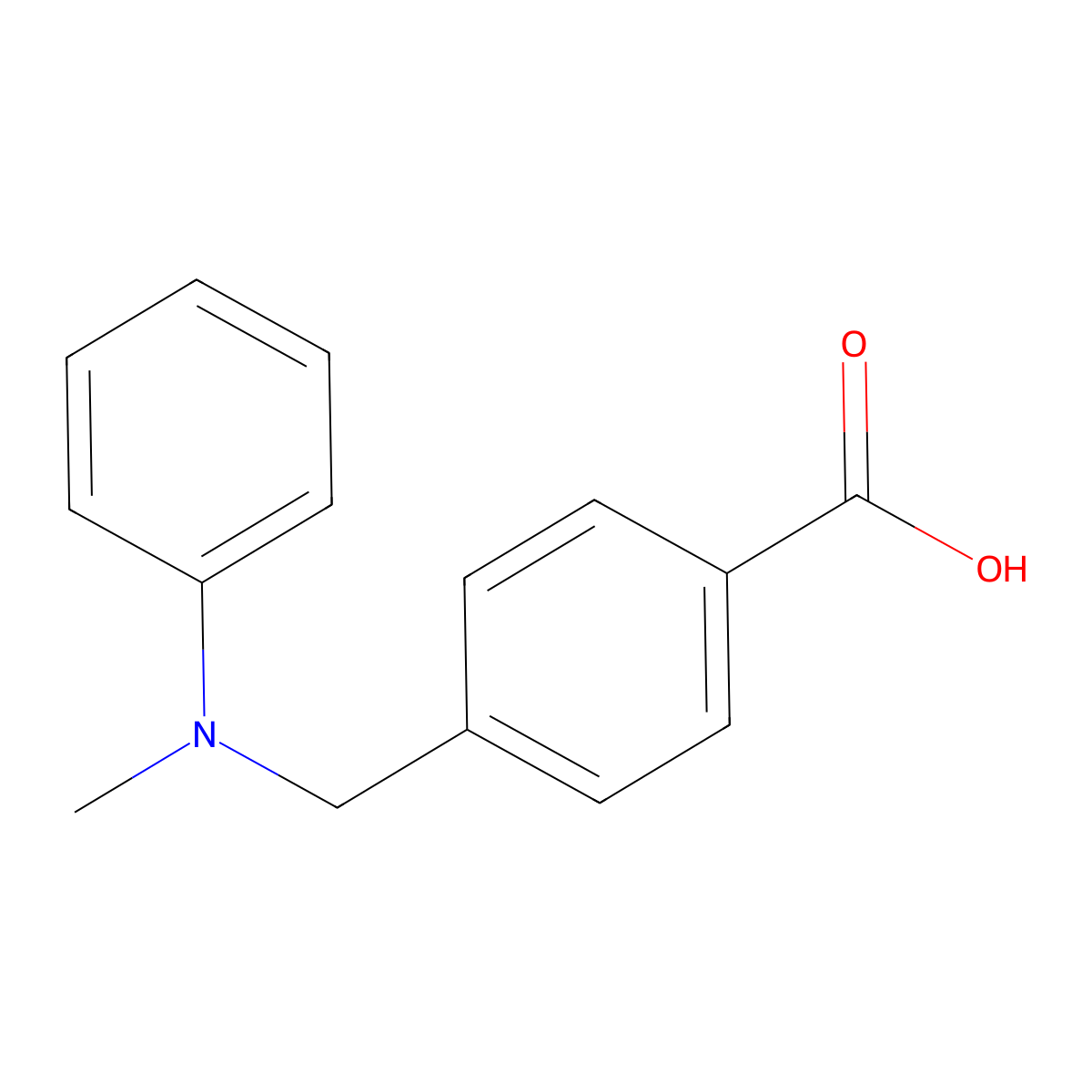 4-((Methyl(phenyl)amino)methyl)benzoic acid molecular structure, CAS 102244-39-3