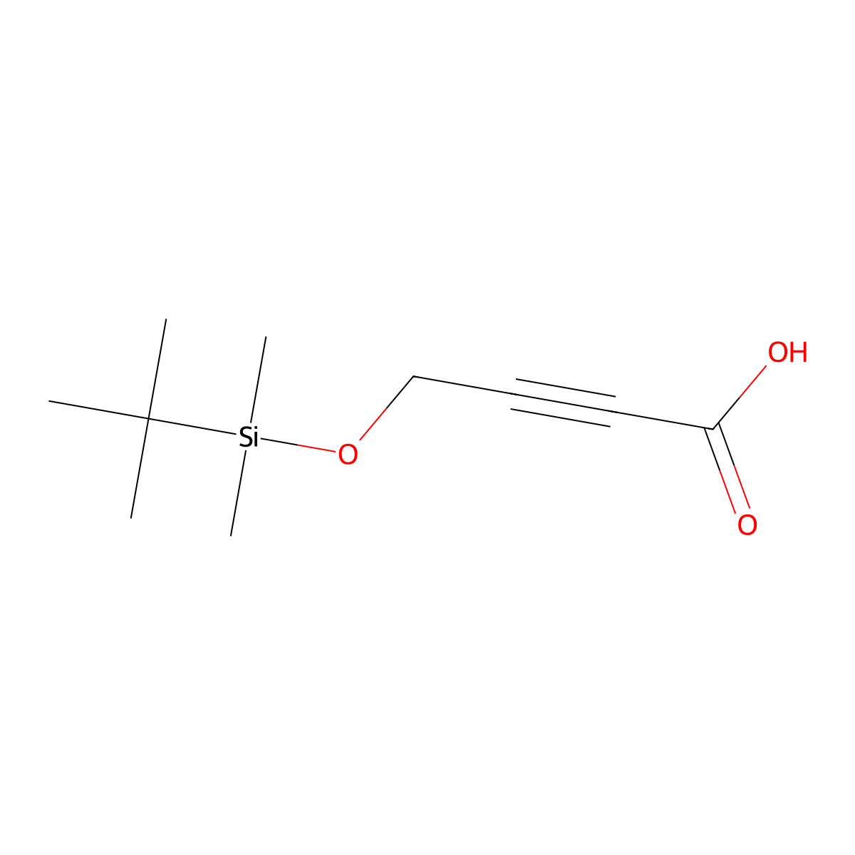 4-(Tert-butyl-dimethyl-silanyloxy)-but-2-ynoic acid molecular structure, CAS 102245-65-8