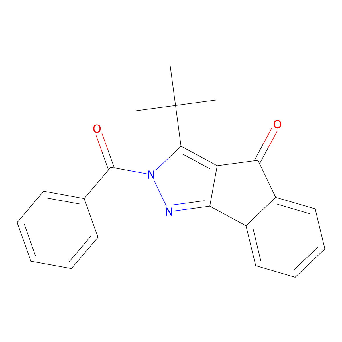 3-(Tert-butyl)-2-(phenylcarbonyl)indeno[3,2-C]pyrazol-4-one molecular structure, CAS 1022454-71-2