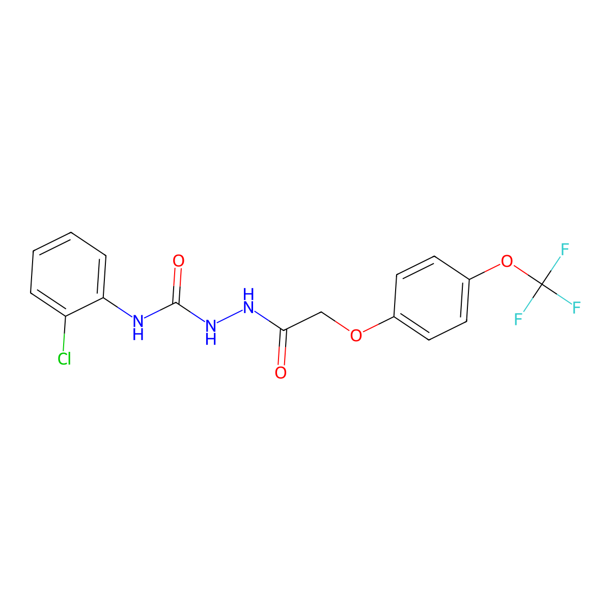 1-(2-(4-Trifluoromethoxyphenoxy)acetyl)-4-(2-chlorophenyl)semicarbazide molecular structure, CAS 1022454-89-2