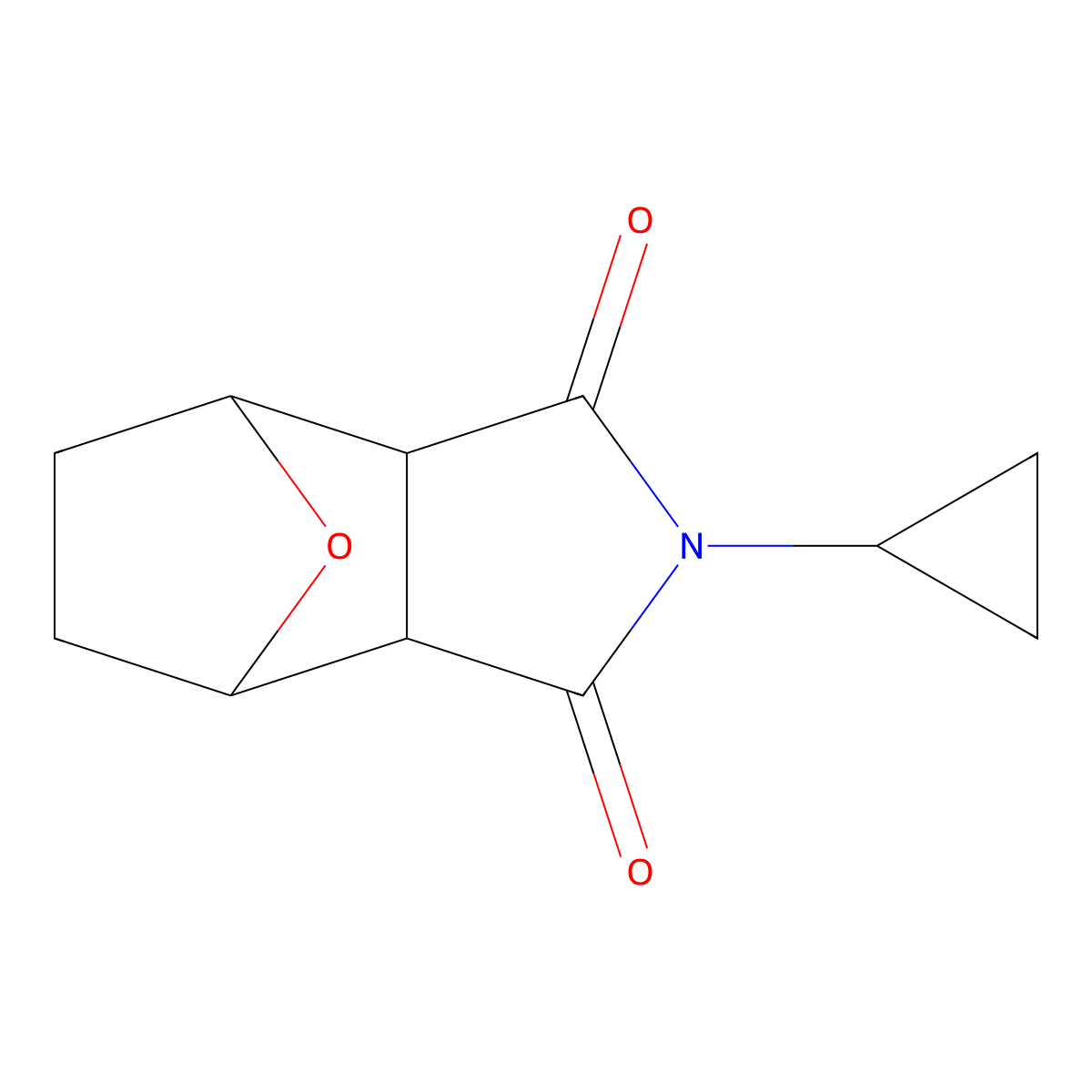 2-cyclopropylhexahydro-1H-4,7-epoxyisoindole-1,3(2H)-dione molecular structure, CAS 1022454-93-8