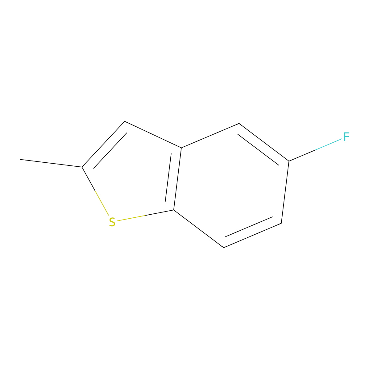 5-Fluoro-2-methylbenzo[b]thiophene molecular structure, CAS 102246-37-7