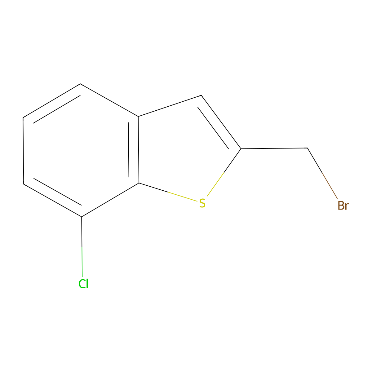 2-(Bromomethyl)-7-chloro-1-benzothiophene molecular structure, CAS 102246-40-2