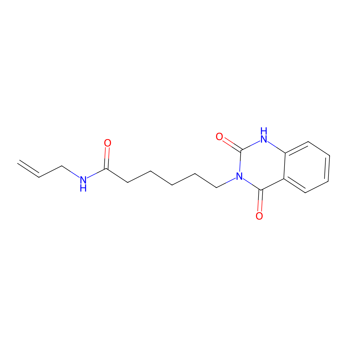 6-(2,4-dioxo-1H-quinazolin-3-yl)-N-prop-2-enylhexanamide molecular structure, CAS 1022460-67-8