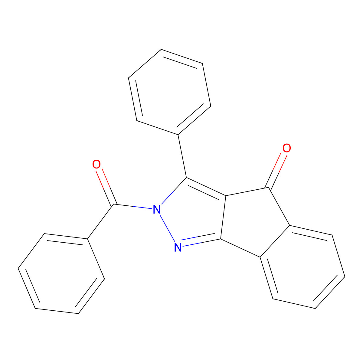 3-Phenyl-2-(phenylcarbonyl)indeno[3,2-C]pyrazol-4-one molecular structure, CAS 1022477-63-9