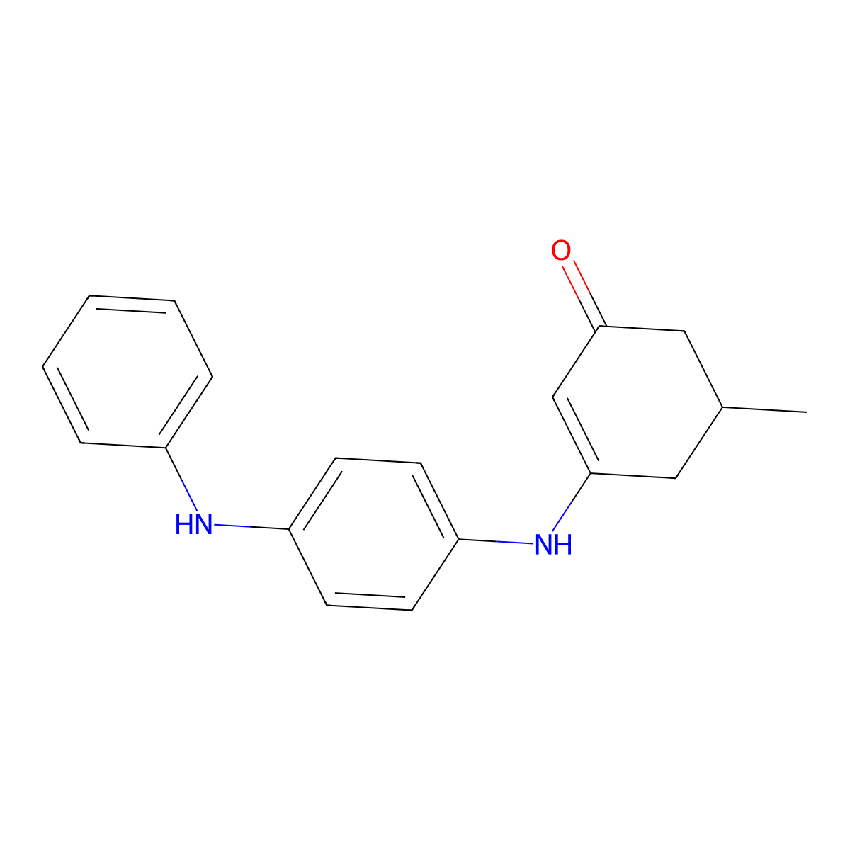 5-Methyl-3-((4-(phenylamino)phenyl)amino)cyclohex-2-EN-1-one molecular structure, CAS 1022488-66-9