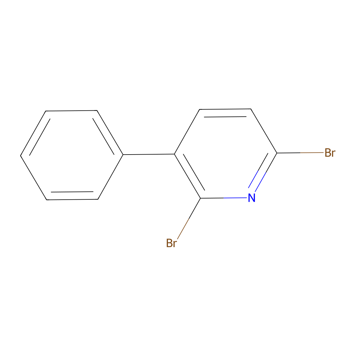 2,6-Dibromo-3-phenylpyridine molecular structure, CAS 102249-44-5