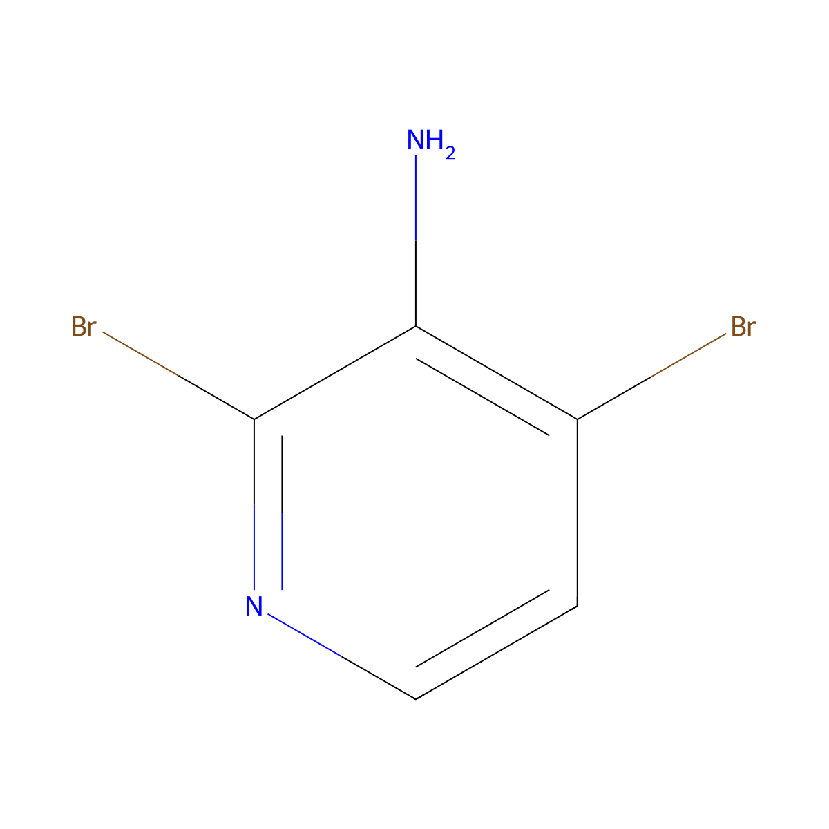 2,4-Dibromopyridin-3-amine molecular structure, CAS 102249-45-6