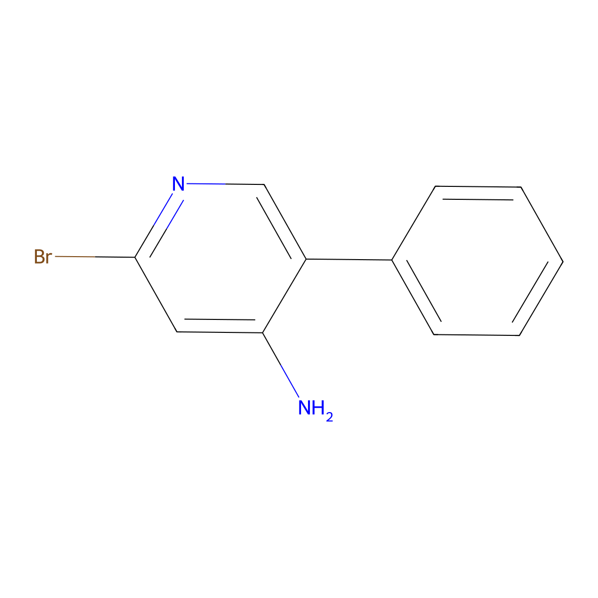2-Bromo-5-phenyl-4-pyridinamine molecular structure, CAS 102249-55-8