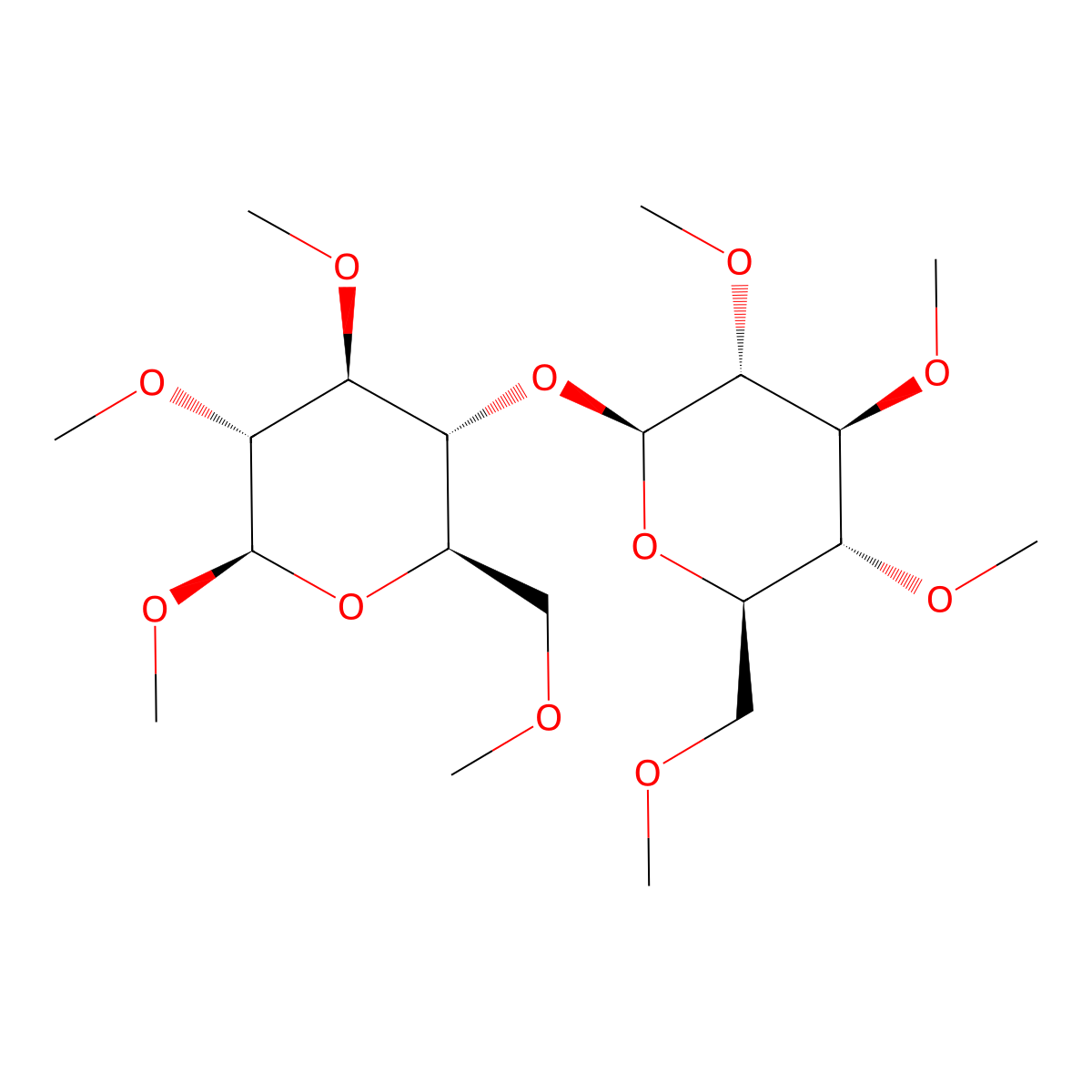 (2R,3R,4S,5R,6R)-2,3,4-trimethoxy-6-(methoxymethyl)-5-[(2S,3R,4S,5R,6R)-3,4,5-trimethoxy-6-(methoxymethyl)oxan-2-yl]oxyoxane molecular structure, CAS 10225-71-5