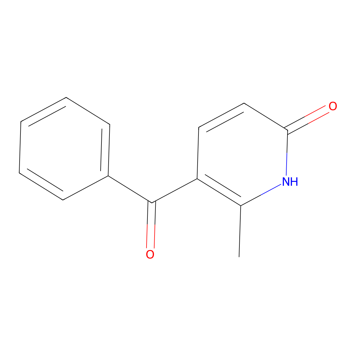 5-Benzoyl-6-methylpyridin-2(1H)-one molecular structure, CAS 102252-88-0