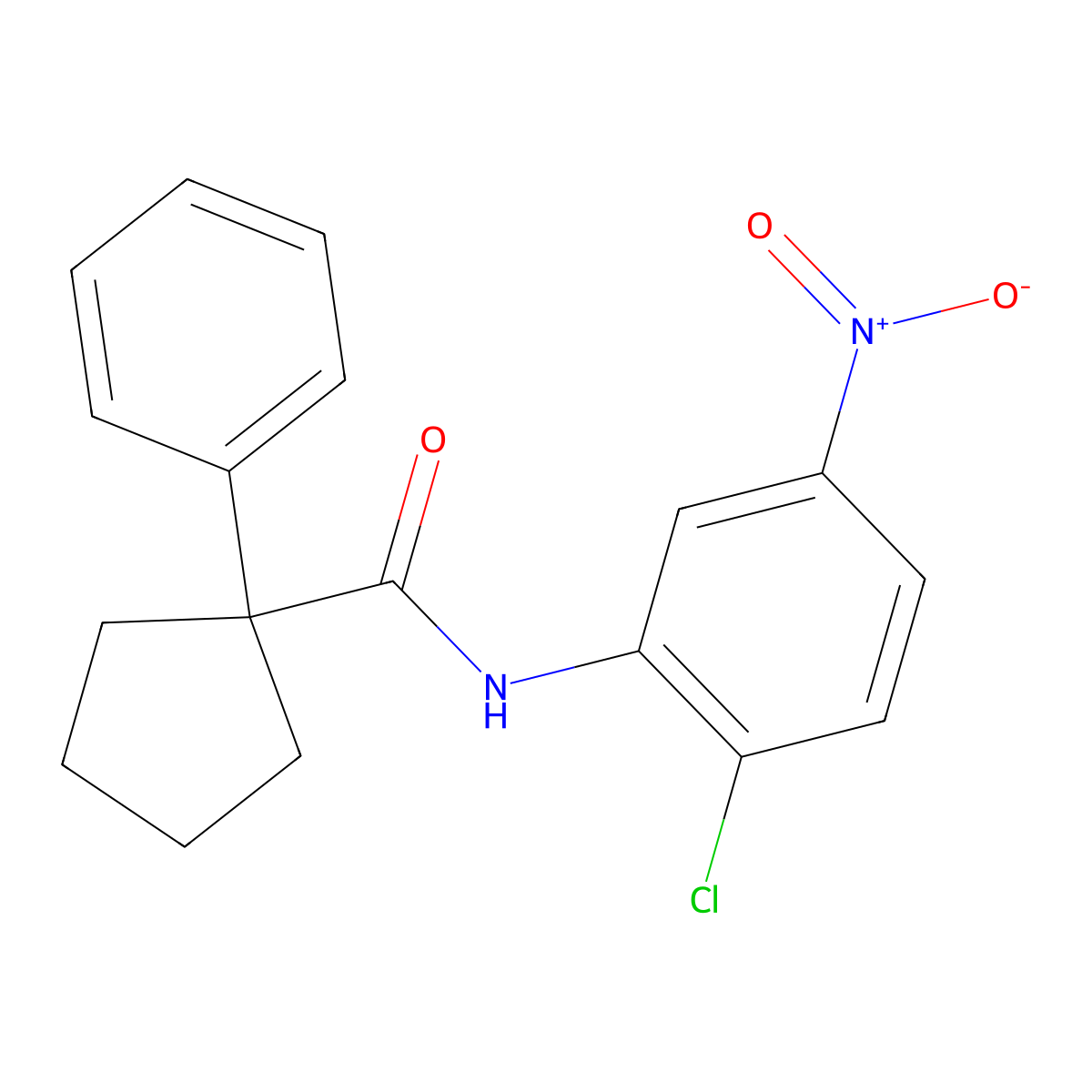 N-(2-chloro-5-nitrophenyl)-1-phenylcyclopentane-1-carboxamide molecular structure, CAS 1022528-06-8