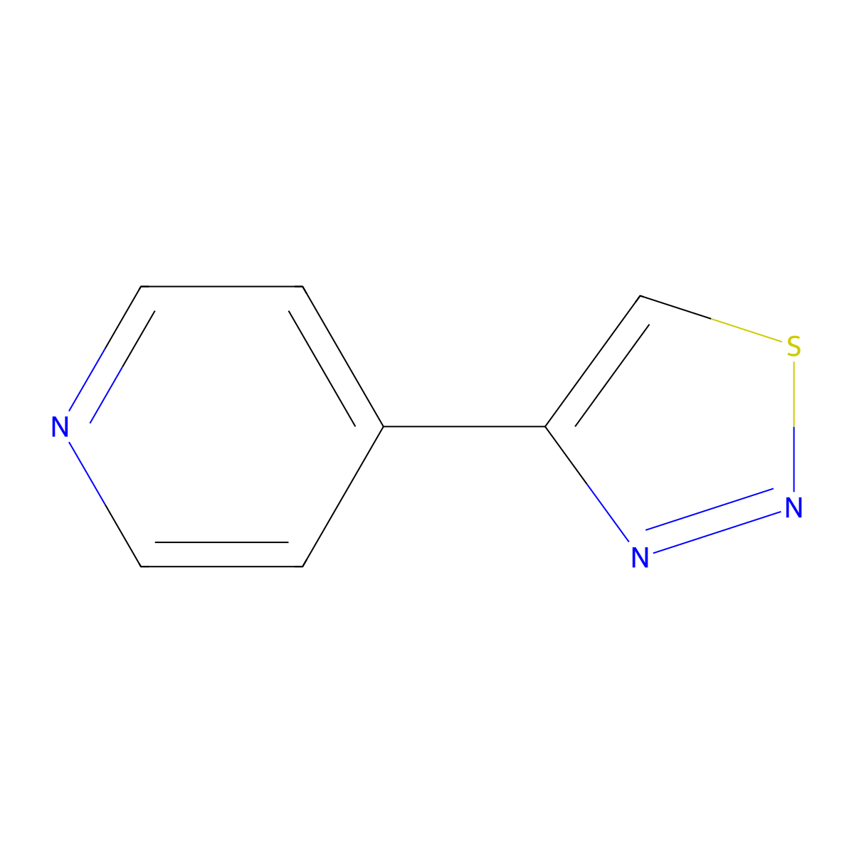 4-(1,2,3-Thiadiazol-4-yl)pyridine molecular structure, CAS 102253-71-4