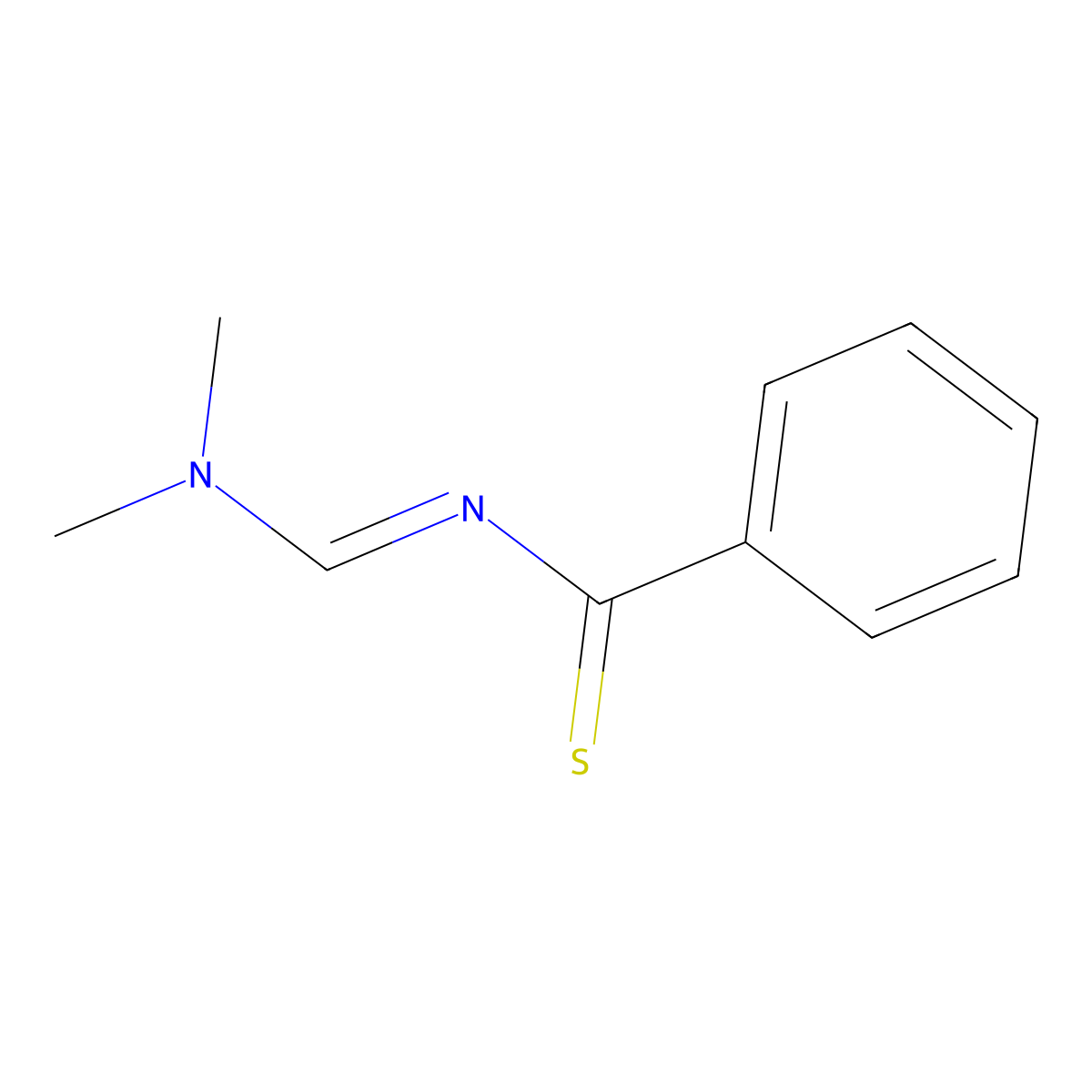N-(dimethylaminomethylidene)benzenecarbothioamide molecular structure, CAS 102254-70-6