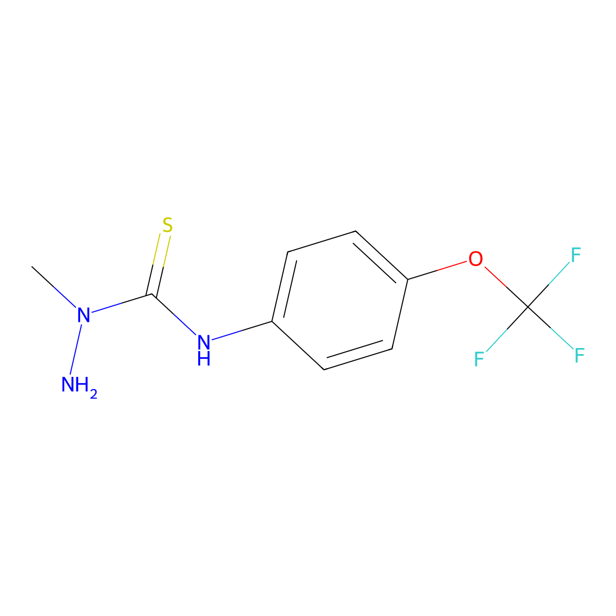 1-Amino-1-methyl-3-[4-(trifluoromethoxy)phenyl]thiourea molecular structure, CAS 1022545-32-9