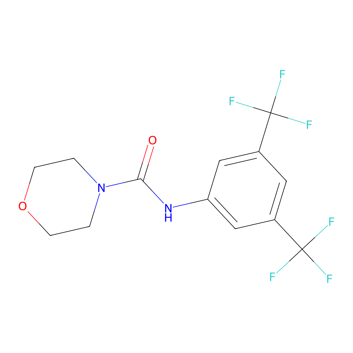 N-[3,5-bis(trifluoromethyl)phenyl]morpholine-4-carboxamide molecular structure, CAS 1022560-01-5