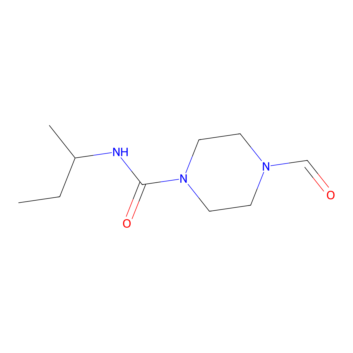 (4-Formylpiperazinyl)-N-(methylpropyl)formamide molecular structure, CAS 1022580-70-6