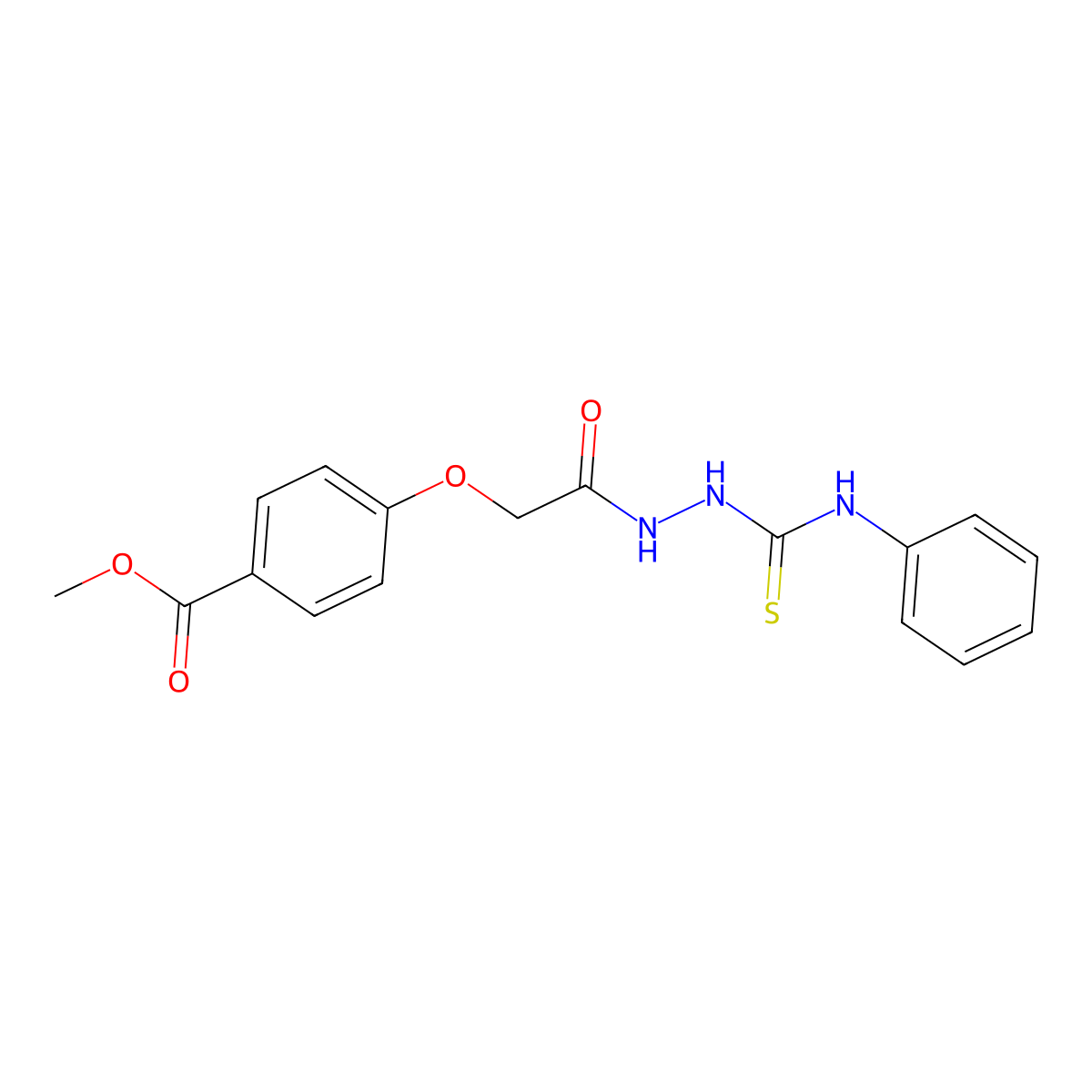 Methyl 4-({[(phenylcarbamothioyl)amino]carbamoyl}methoxy)benzoate molecular structure, CAS 1022580-81-9
