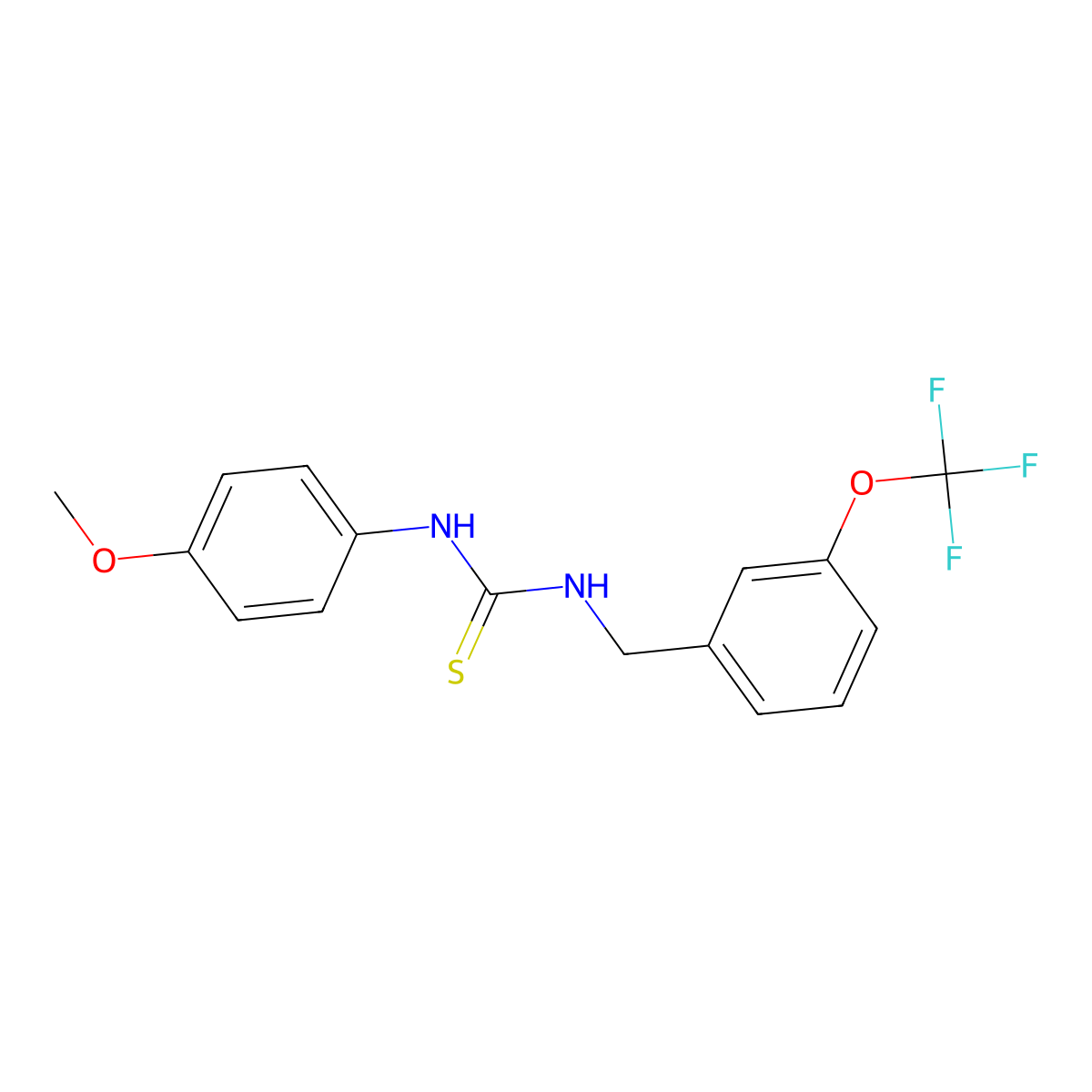 1-(4-Methoxyphenyl)-3-{[3-(trifluoromethoxy)phenyl]methyl}thiourea molecular structure, CAS 1022590-75-5
