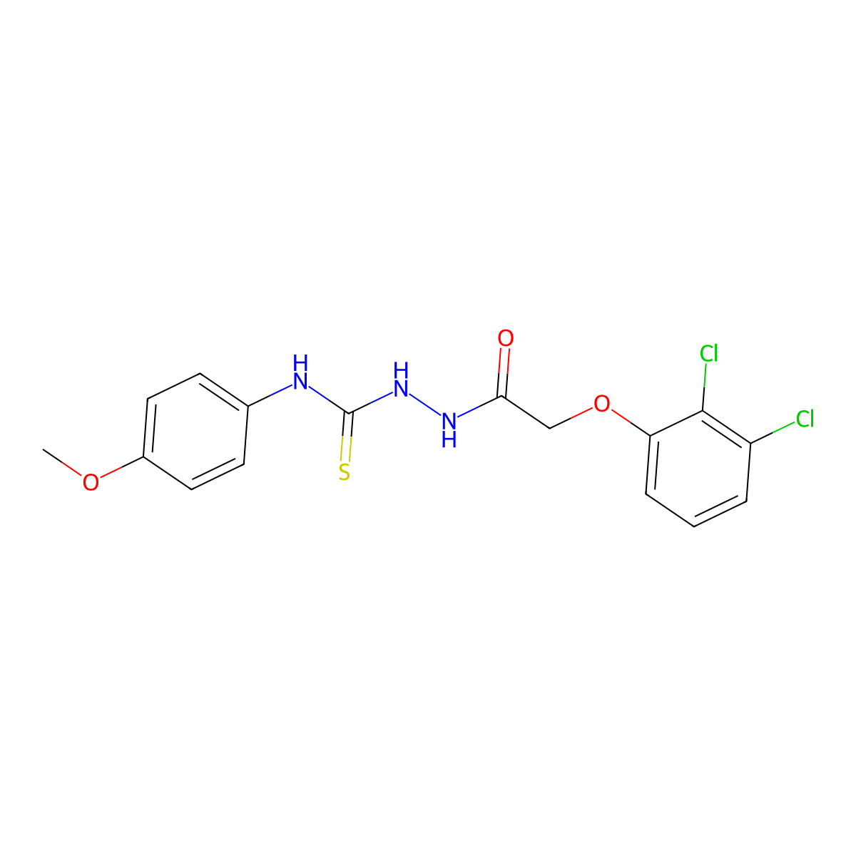 1-(2-(2,3-Dichlorophenoxy)acetyl)-4-(4-methoxyphenyl)thiosemicarbazide molecular structure, CAS 1022591-04-3