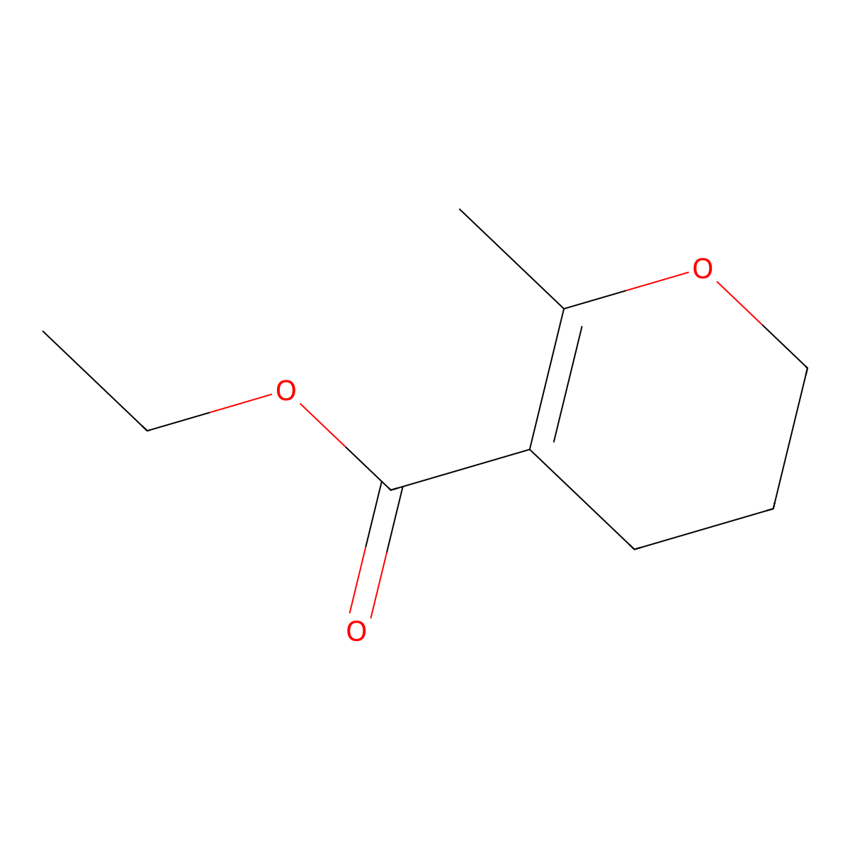 Ethyl 3,4-dihydro-6-methyl-2H-pyran-5-carboxylate molecular structure, CAS 10226-28-5