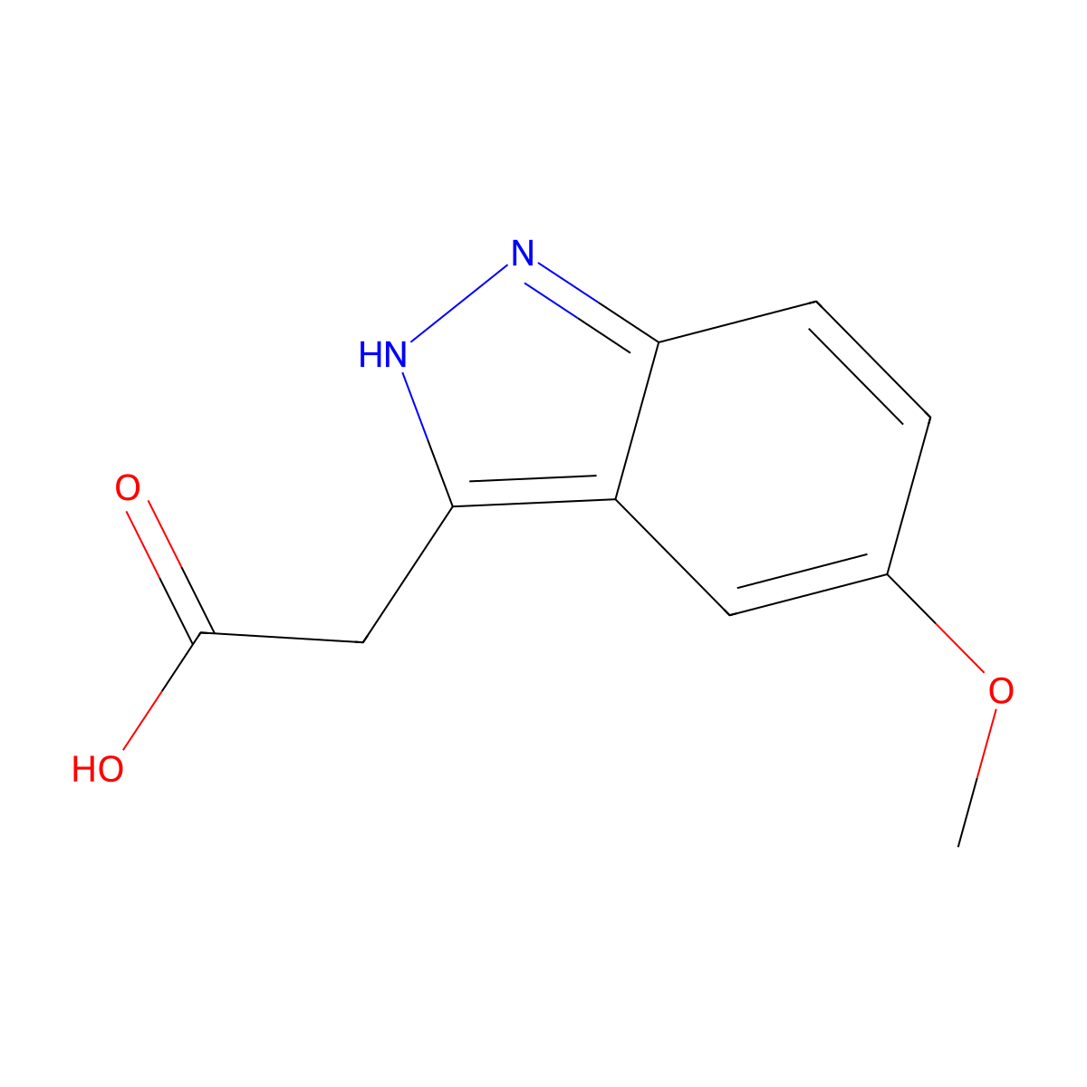 2-(5-Methoxy-1H-indazol-3-YL)acetic acid molecular structure, CAS 10226-37-6